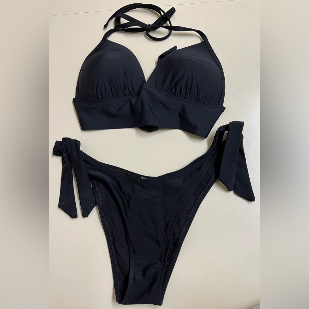 Aerie Bikini Set Hi-Leg Cheeky Bikini Bottom & Perky Triangle Bikini Top - Small